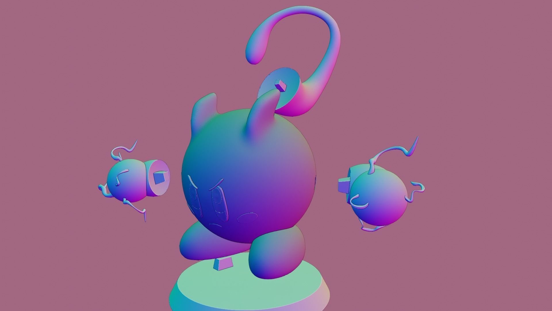 MEWTWO KIRBY  3D print model_10