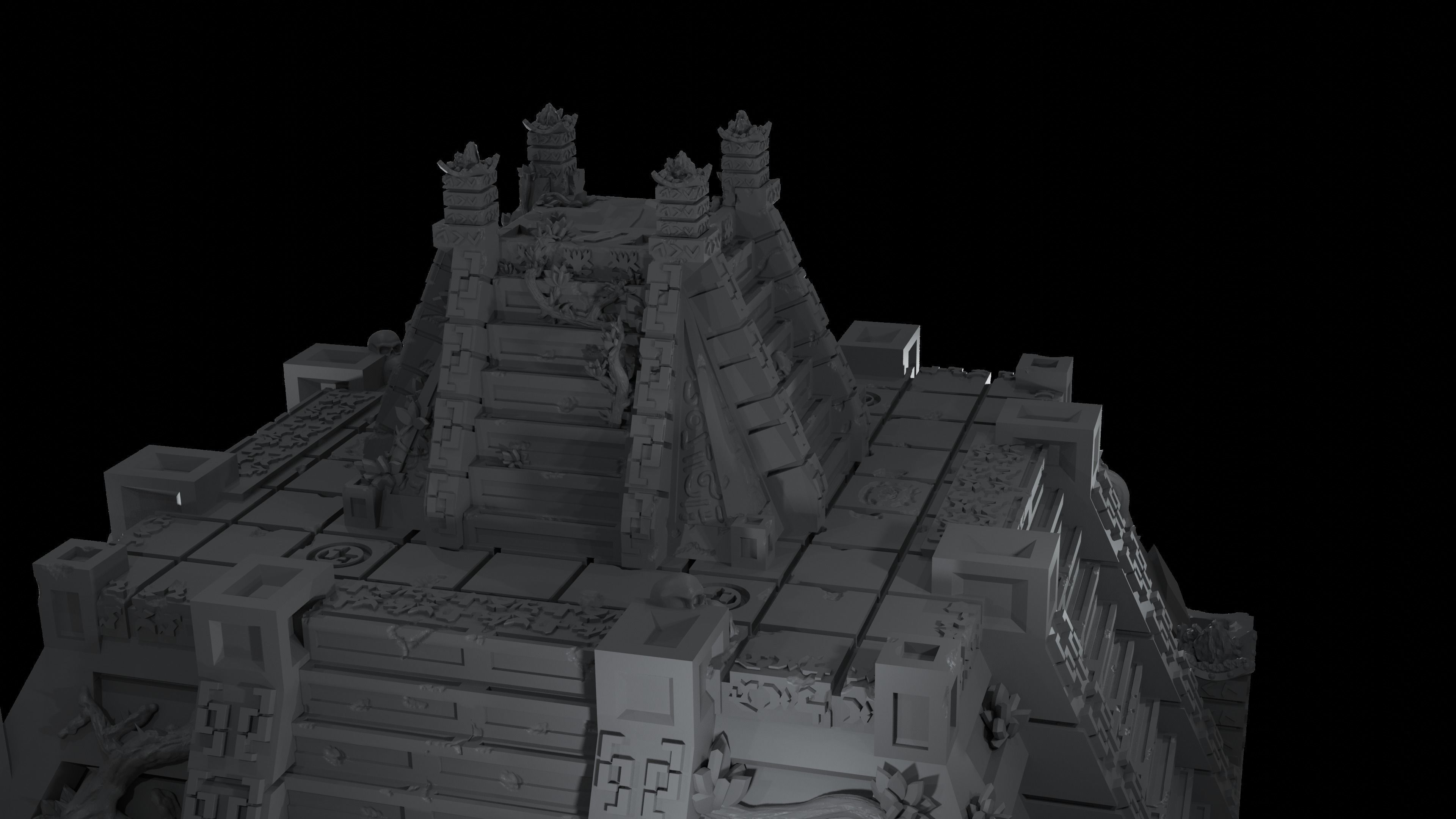 Giant Aztec Chaos pyramid with accessories 3D Print 3D model 3D ...