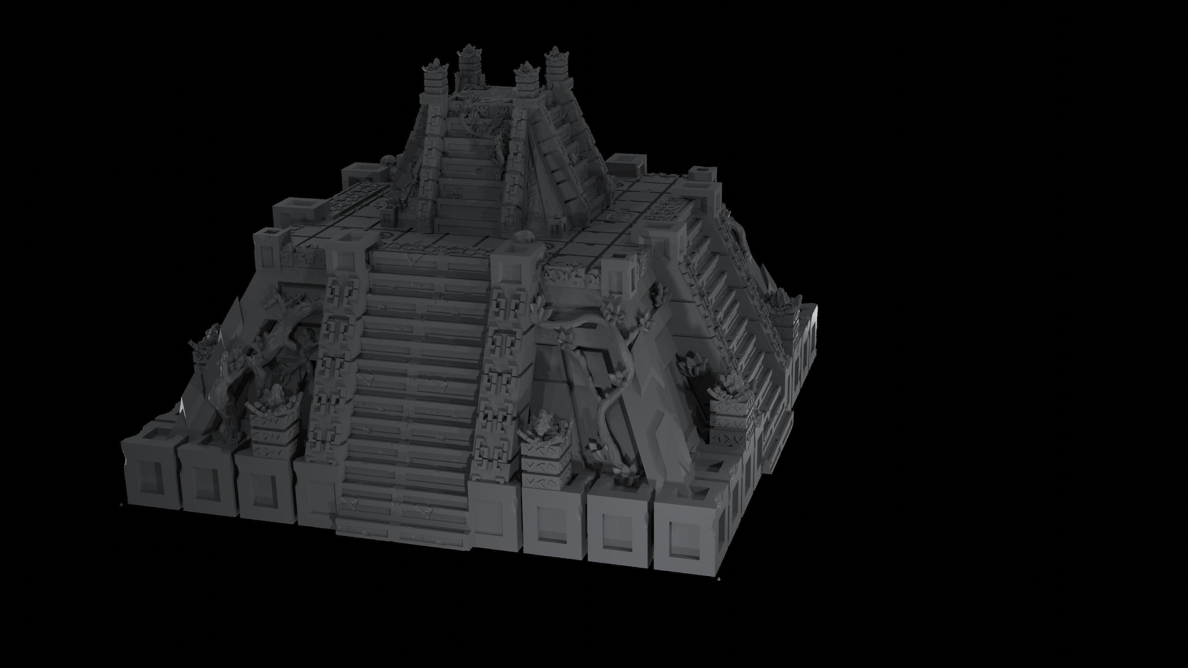 Giant Aztec Chaos pyramid with accessories 3D Print 3D model 3D ...