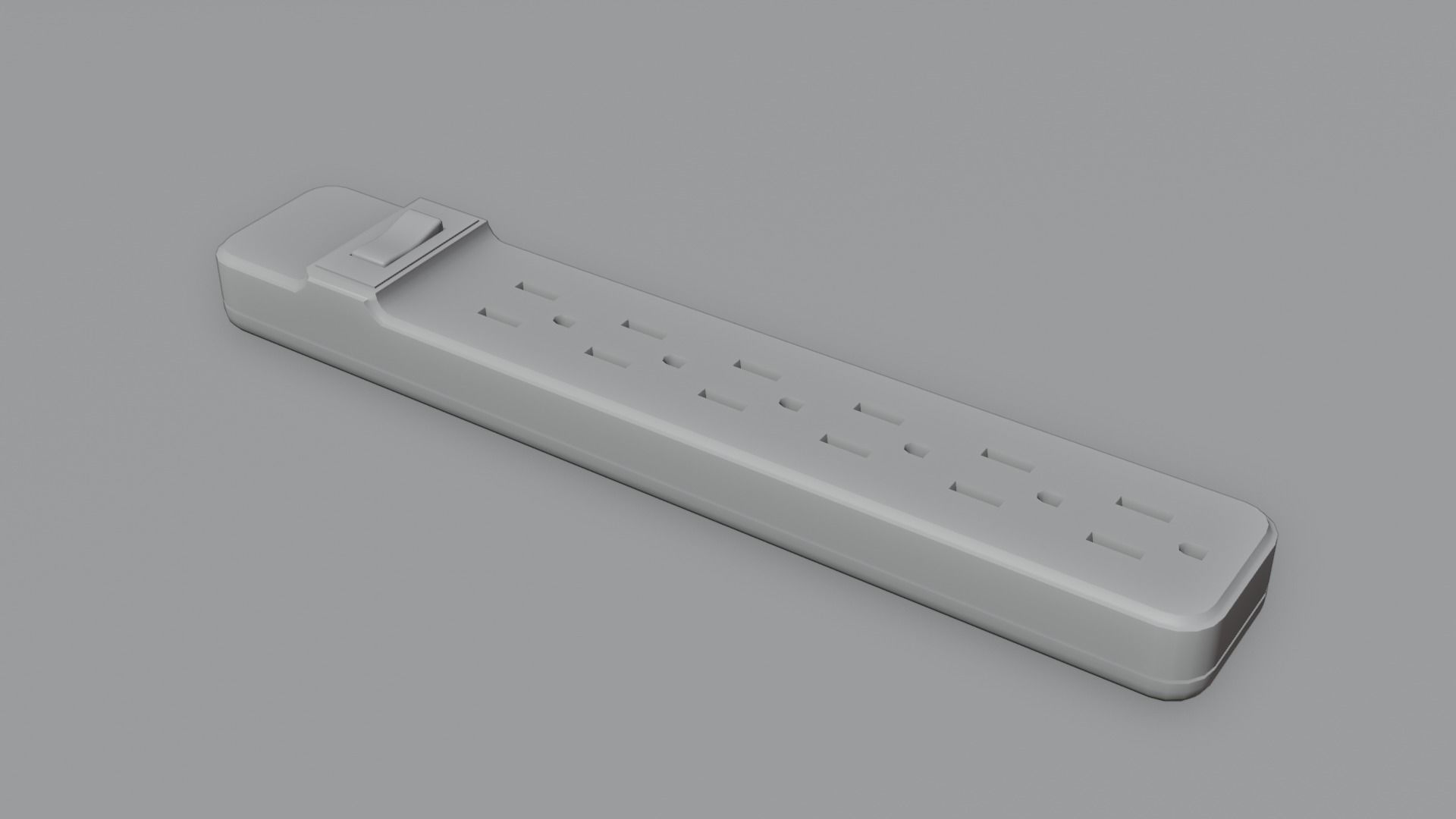 Power Strip Low-poly 3D model_2
