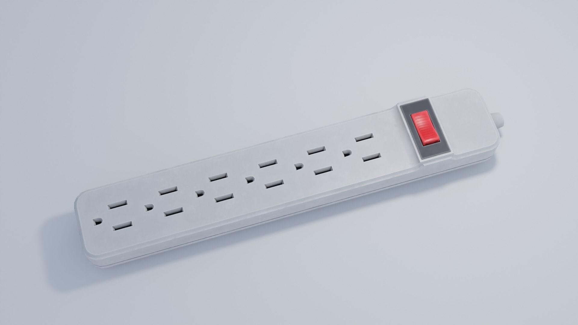 Power Strip Low-poly 3D model_10