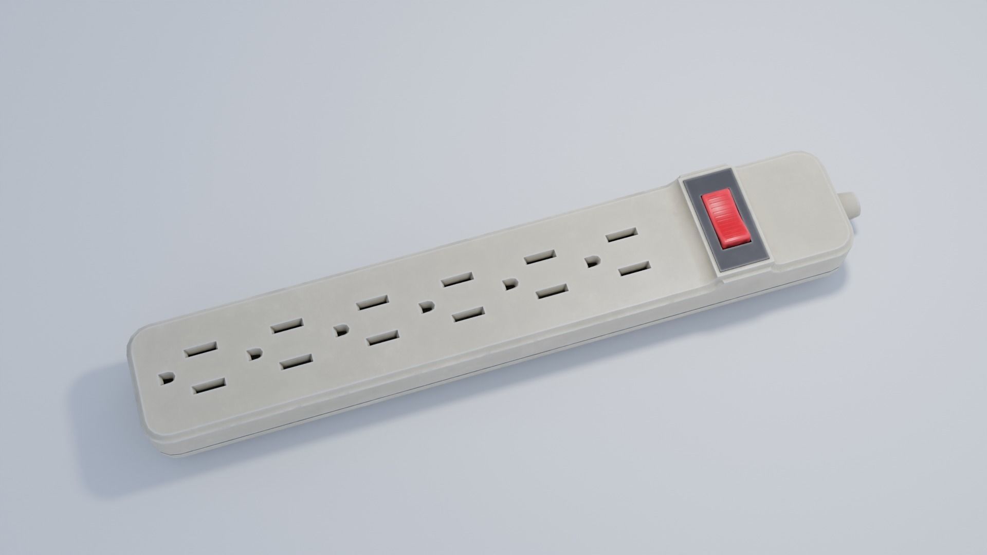 Power Strip Low-poly 3D model_6