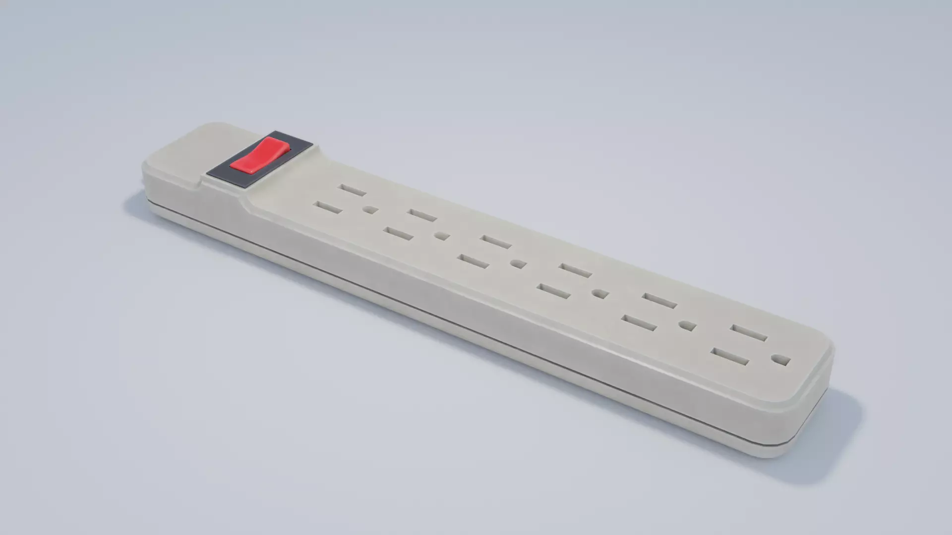 Power Strip Low-poly 3D model_0