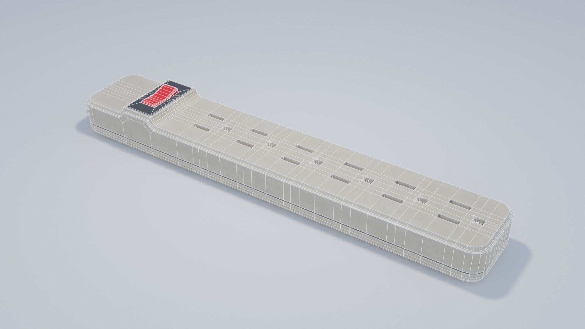 Power Strip Low-poly 3D model_1
