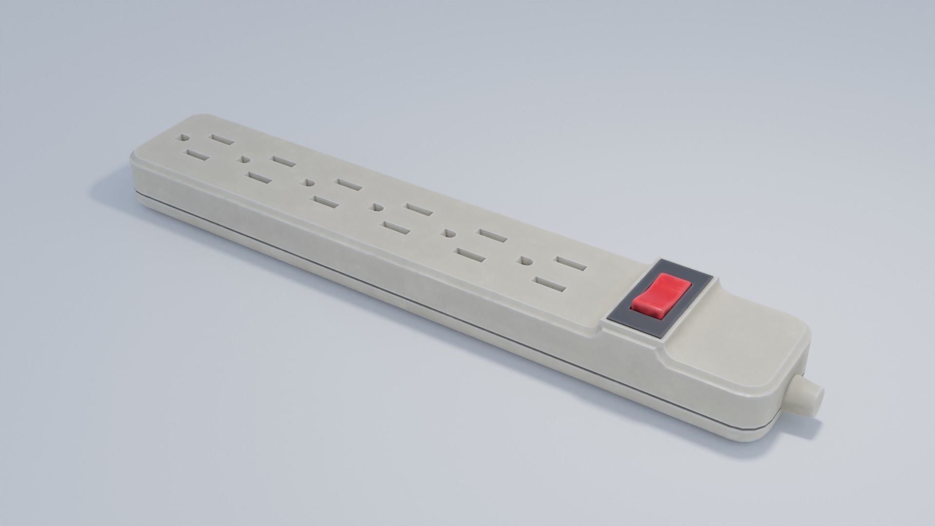 Power Strip Low-poly 3D model_4