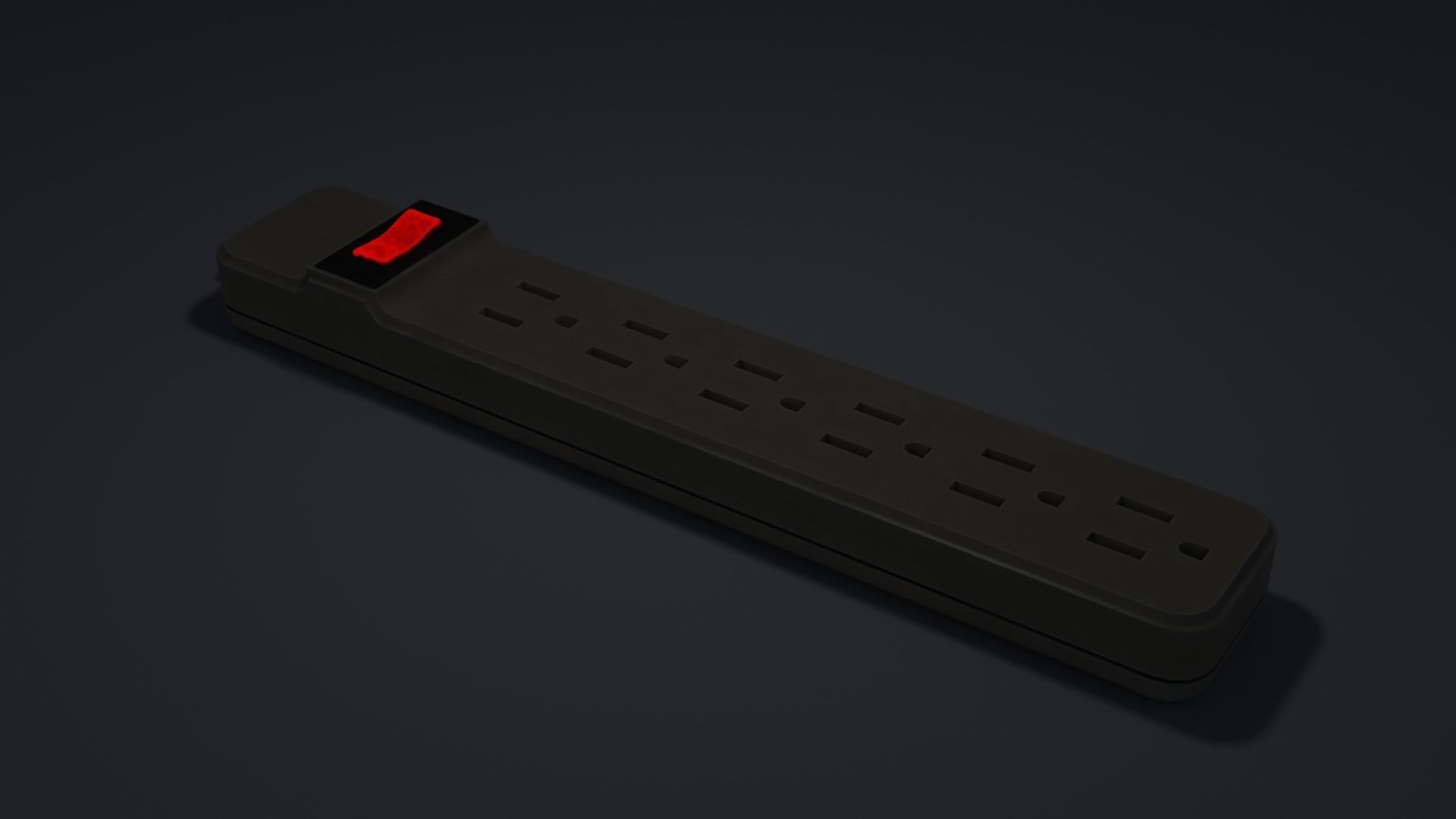 Power Strip Low-poly 3D model_3