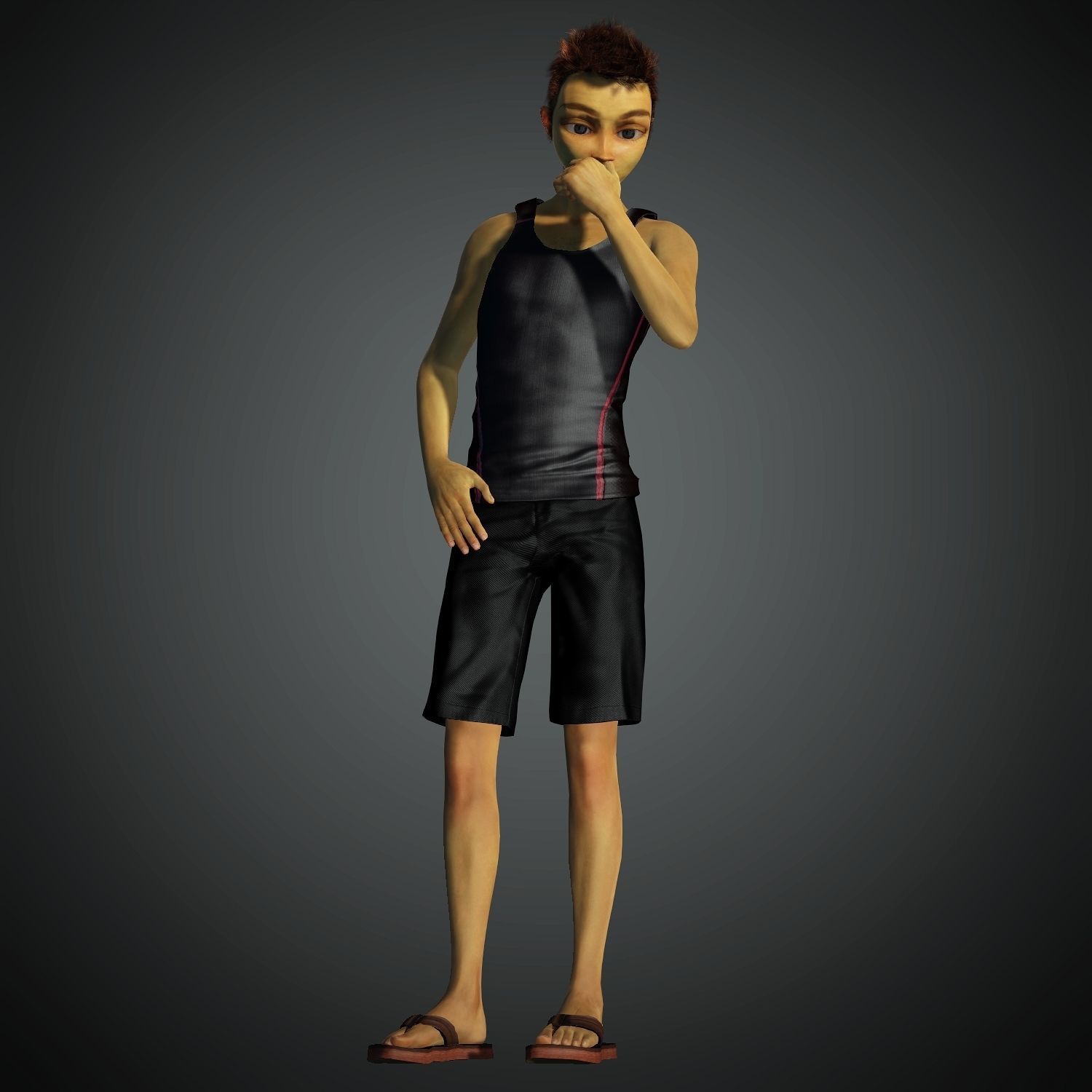 Weird Cartoon Character Semi Realistic Blender Maya Iclone 3D model_6