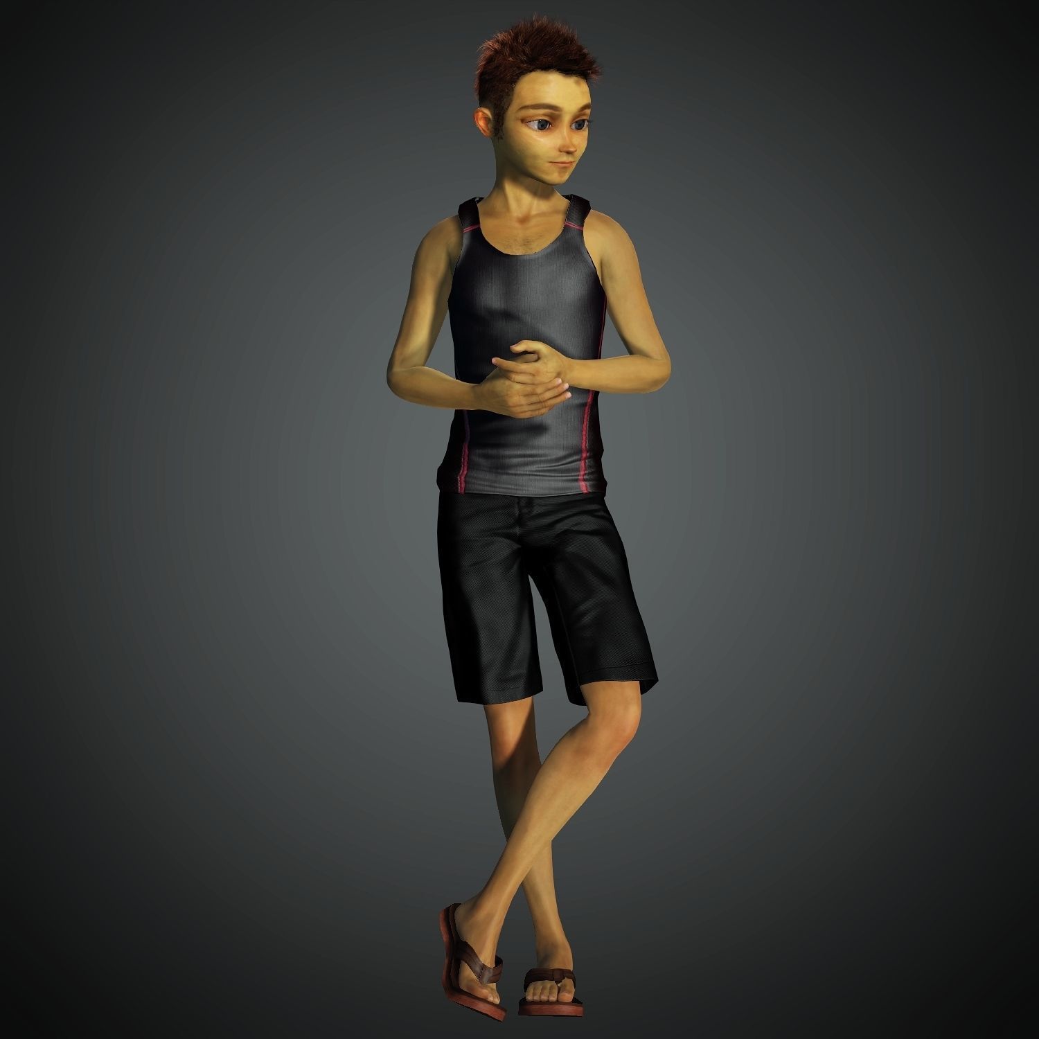 Weird Cartoon Character Semi Realistic Blender Maya Iclone 3D model_4