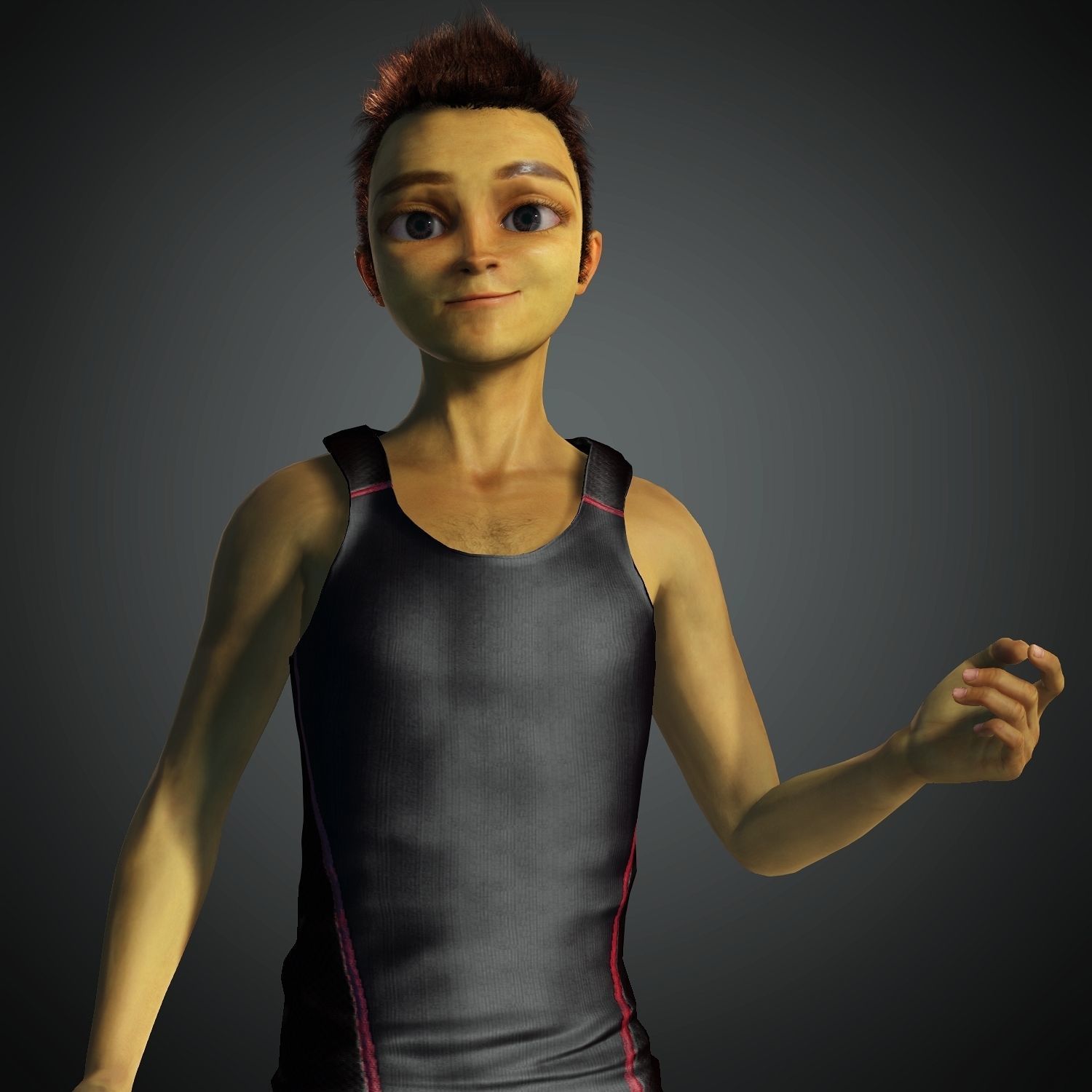 Weird Cartoon Character Semi Realistic Blender Maya Iclone 3D model_2