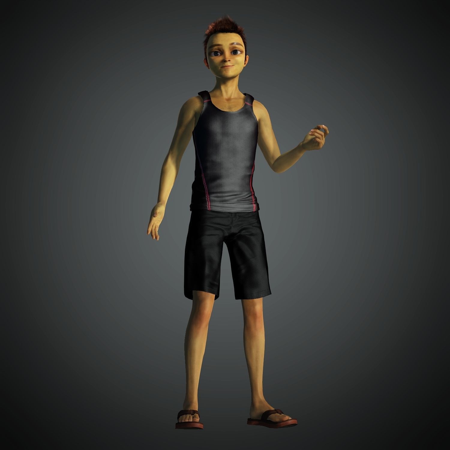 Weird Cartoon Character Semi Realistic Blender Maya Iclone 3D model_8