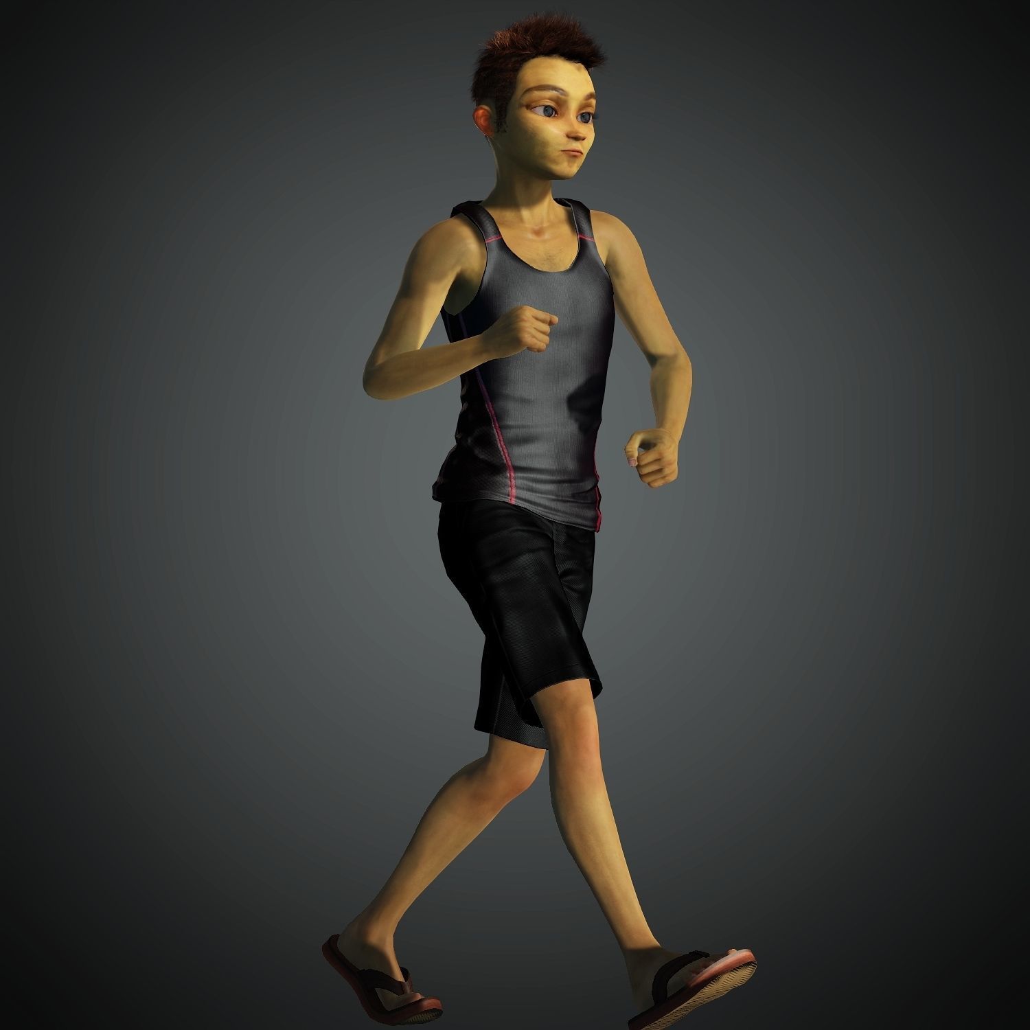 Weird Cartoon Character Semi Realistic Blender Maya Iclone 3D model_7