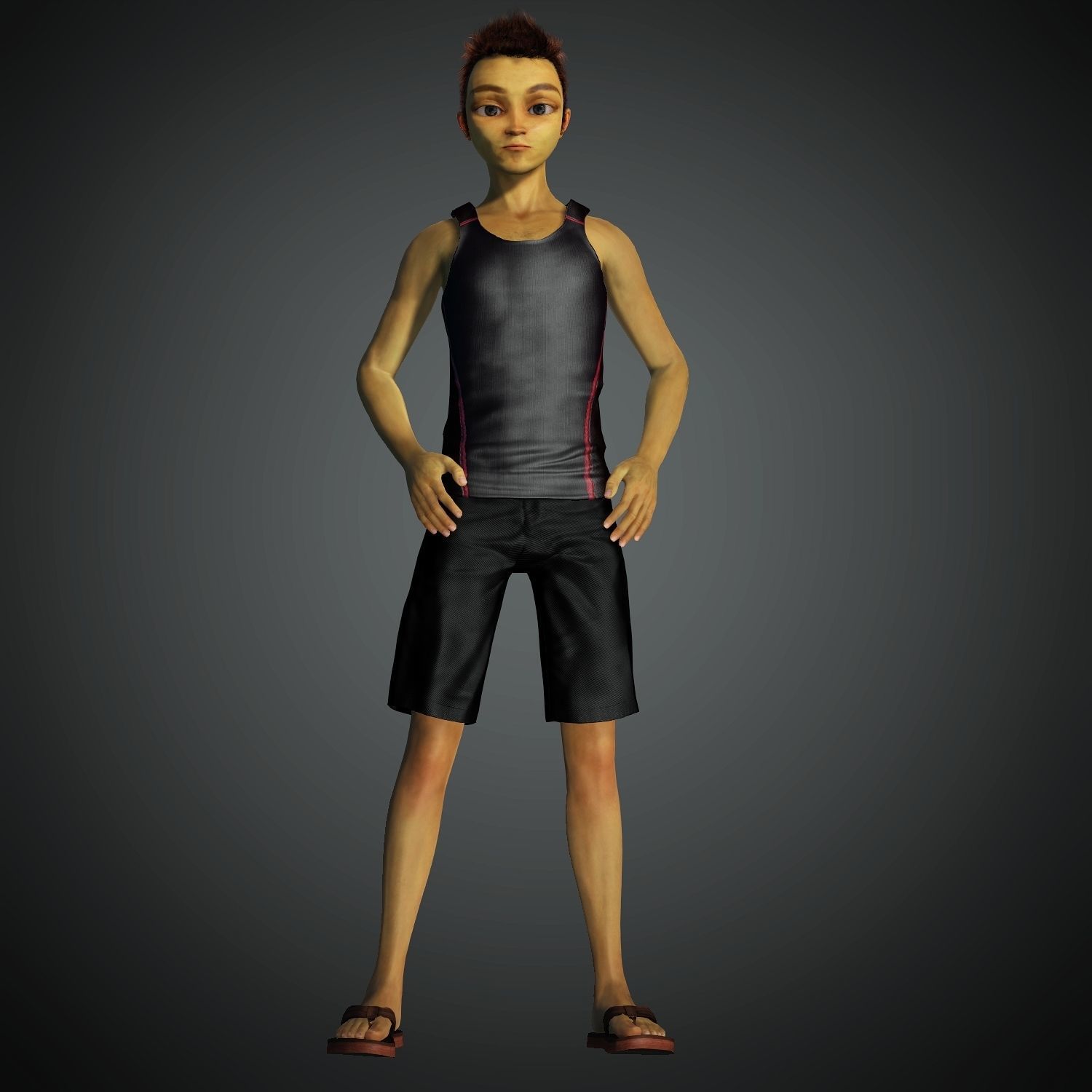 Weird Cartoon Character Semi Realistic Blender Maya Iclone 3D model_5