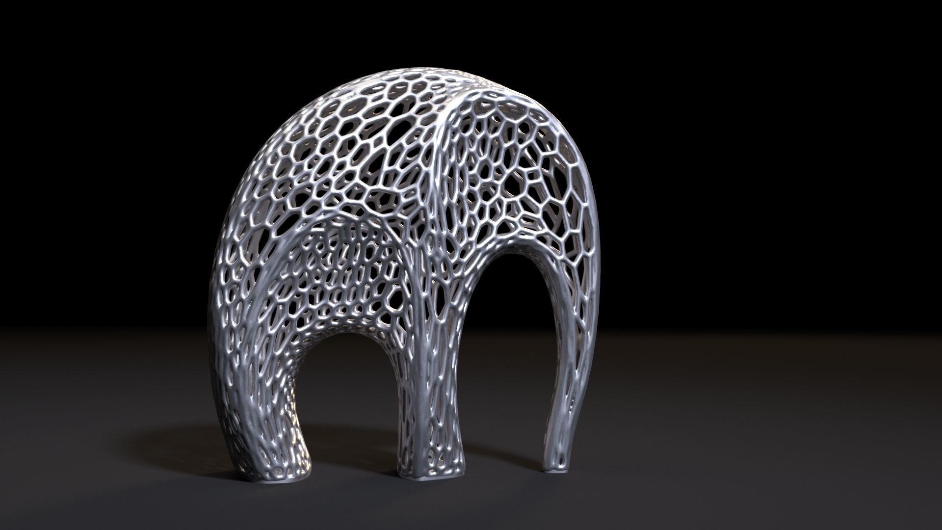 Elephant sculpture 3D print model_1