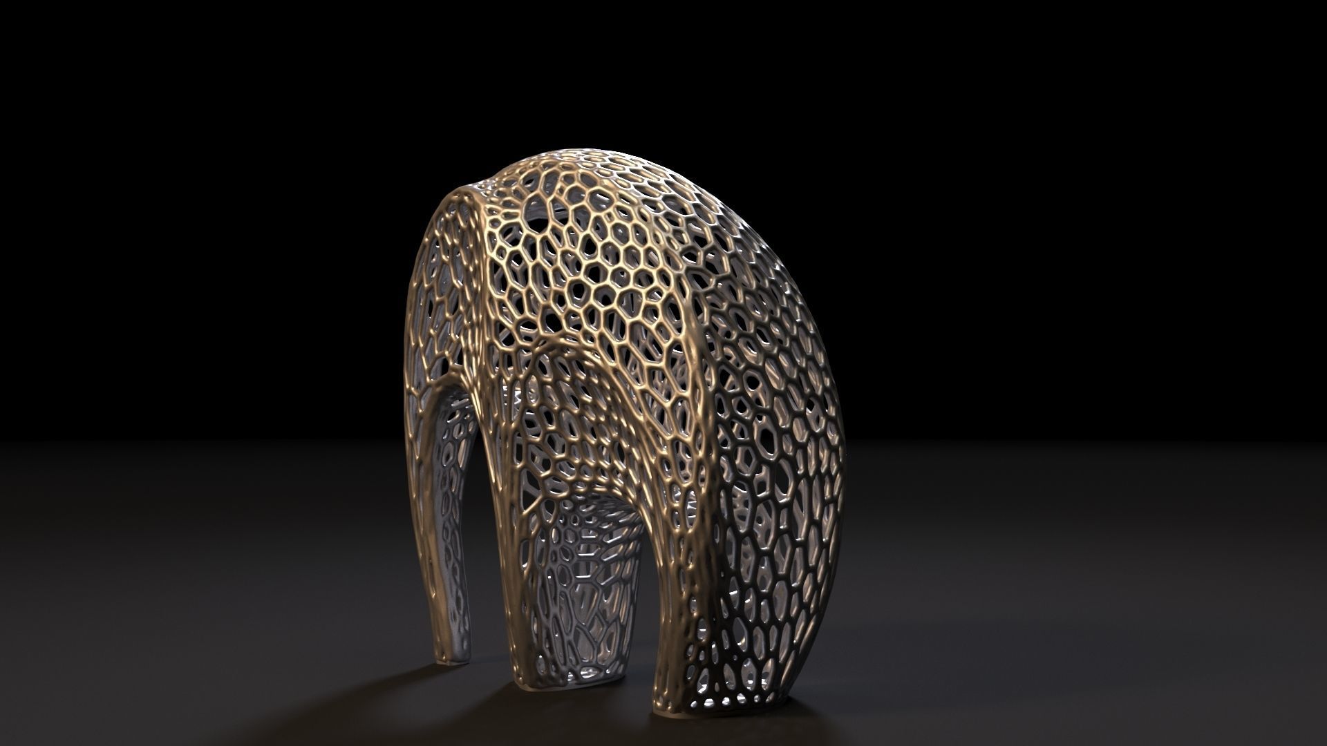 Elephant sculpture 3D print model_4