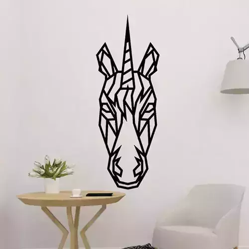 Geometric Unicorn Wall Art