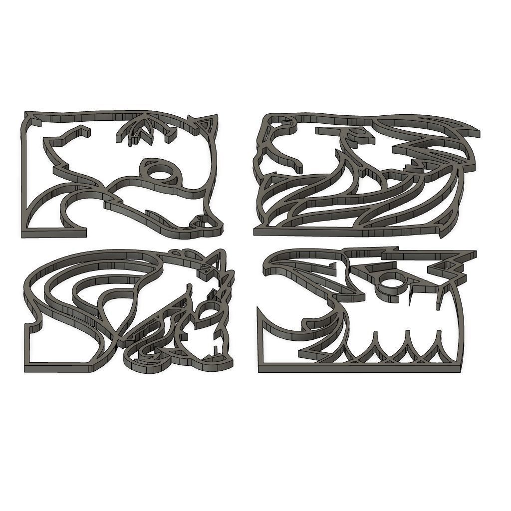 Animal Mural Wall Decor 3D print model_1