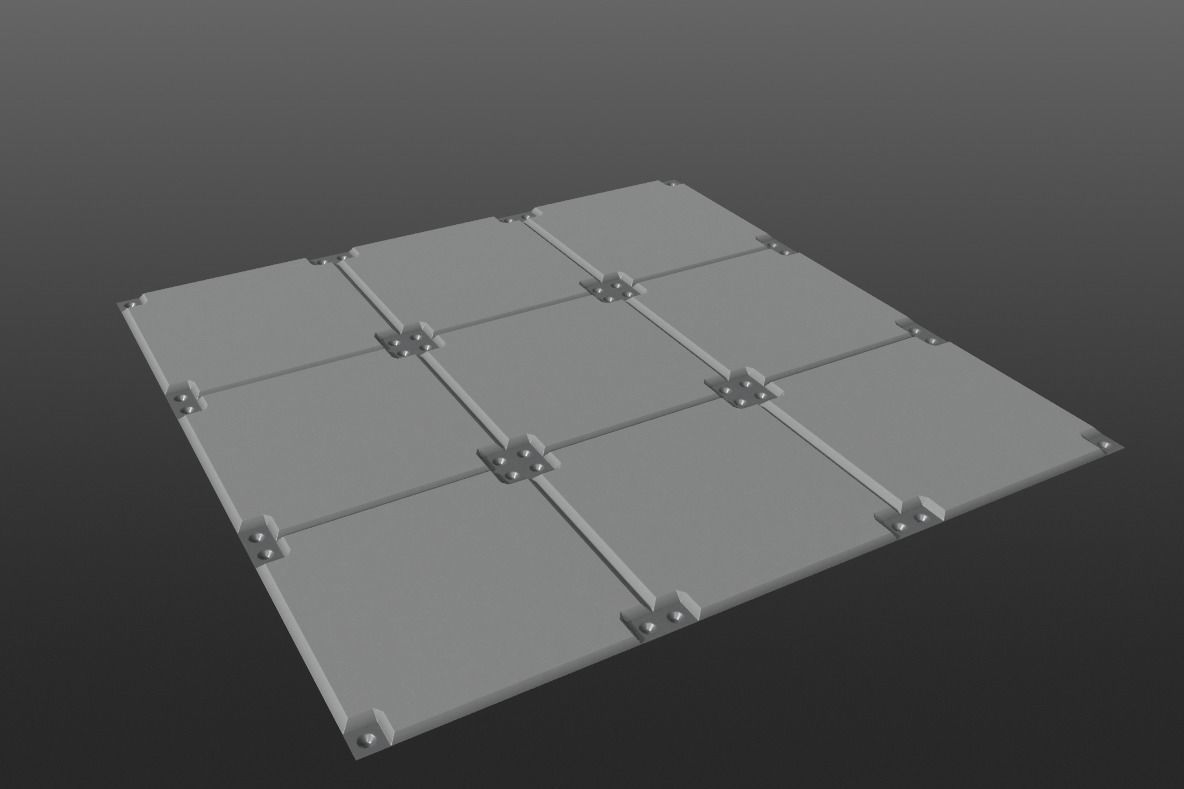 Sci-fi plating Tiles material 4K texture Texture_3