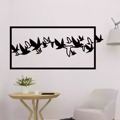 Birds Panel 2D Decoration 3D model 3D printable | CGTrader