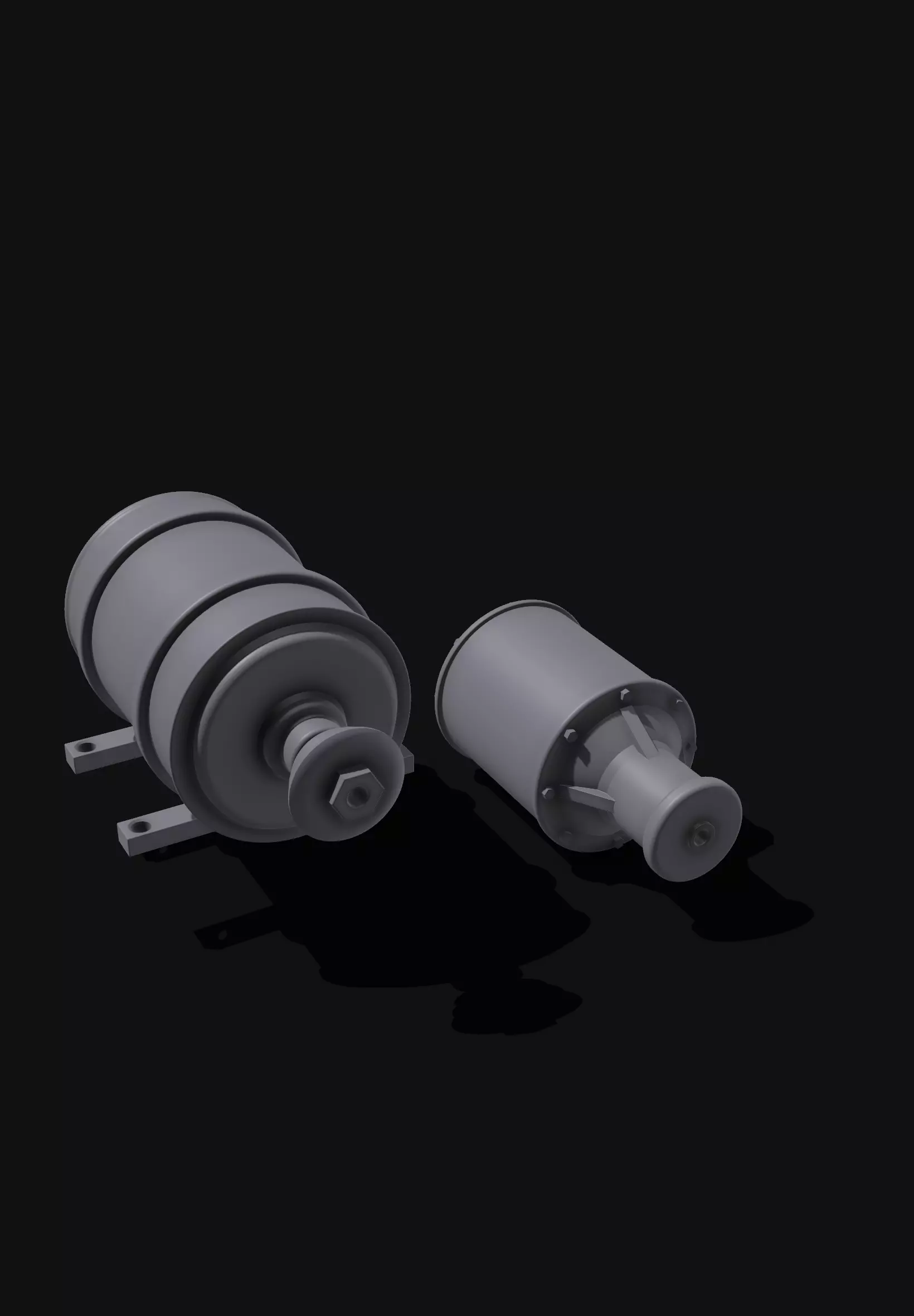 Brake Zylinder 3dprint Locomotive 3D print model_0