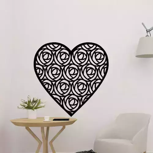 Heart With Rose Decor