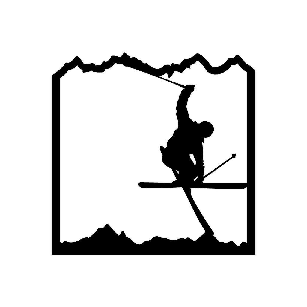 Ski and Climber Wall Decor 3D print model_3