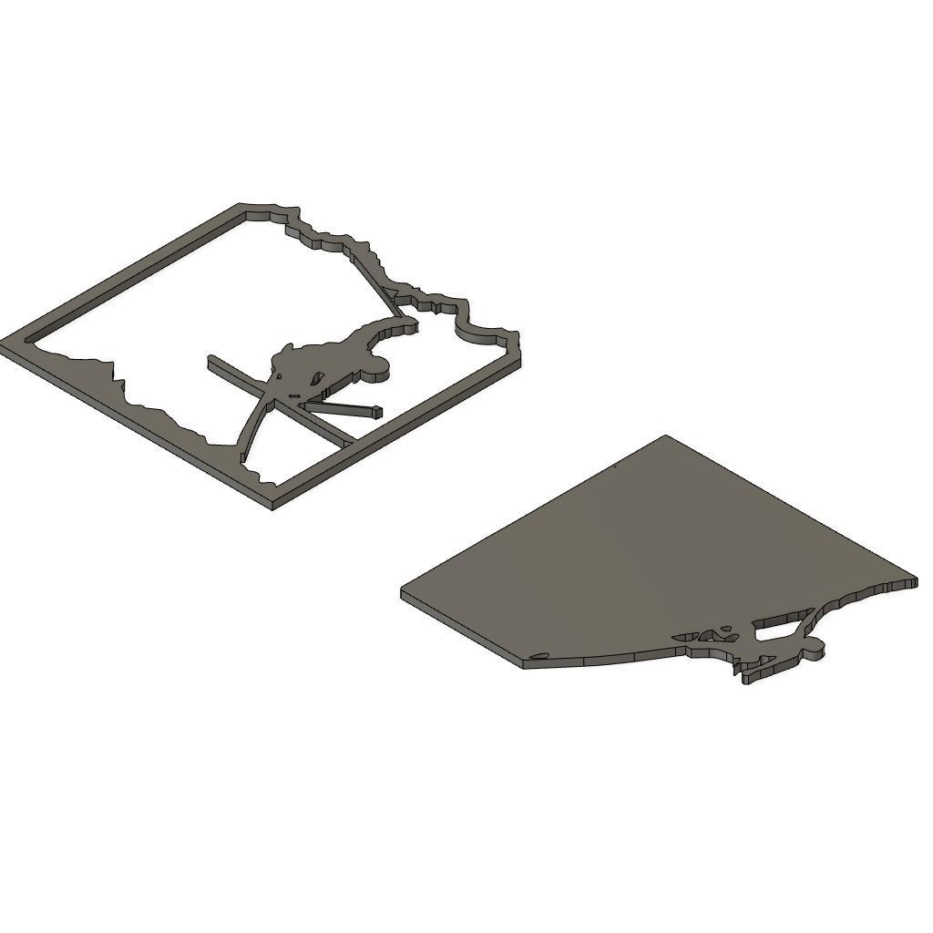 Ski and Climber Wall Decor 3D print model_1