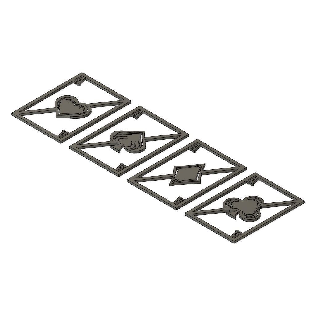 Aces Card Wall Decor 3D print model_1