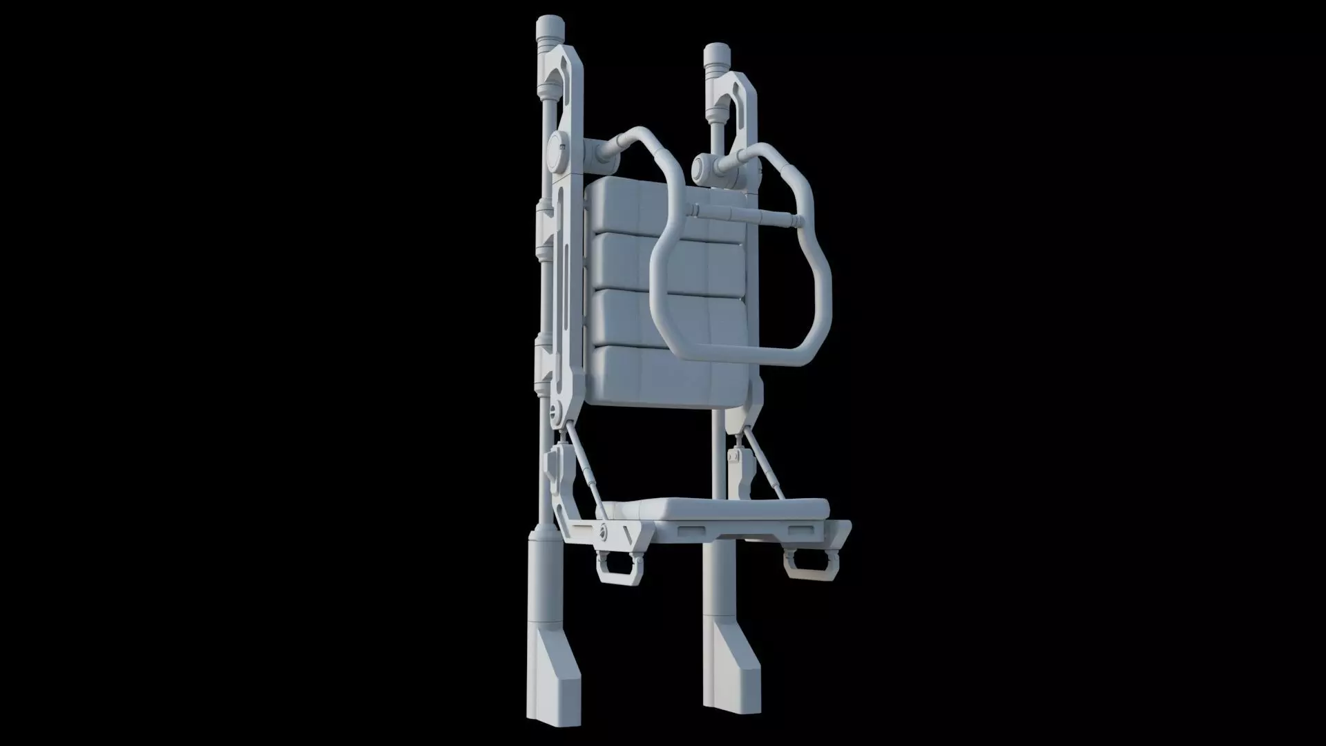Sci Fi Transport Chair 3D model_0