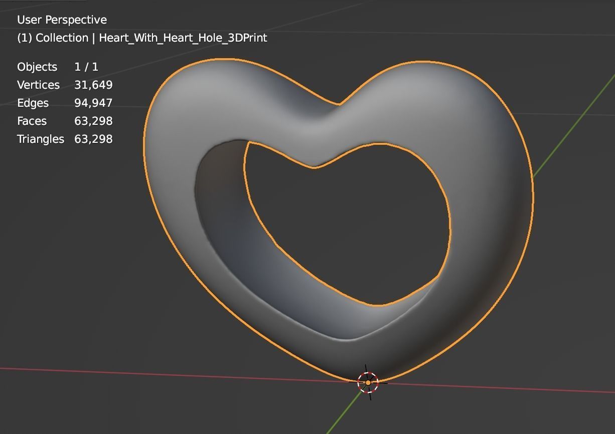 Heart With Heart Hole 3D Print 3D print model_21