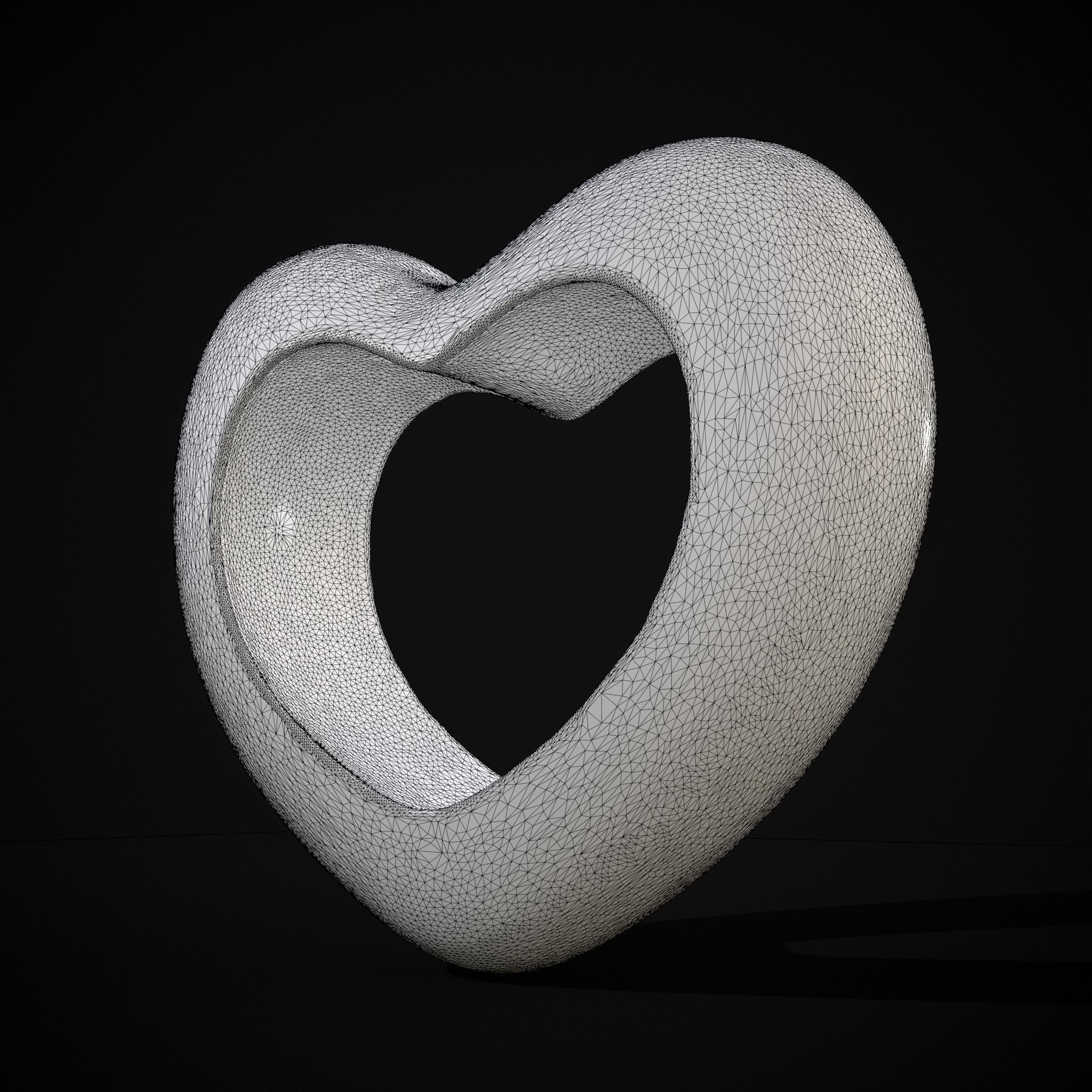 Heart With Heart Hole 3D Print 3D print model_4