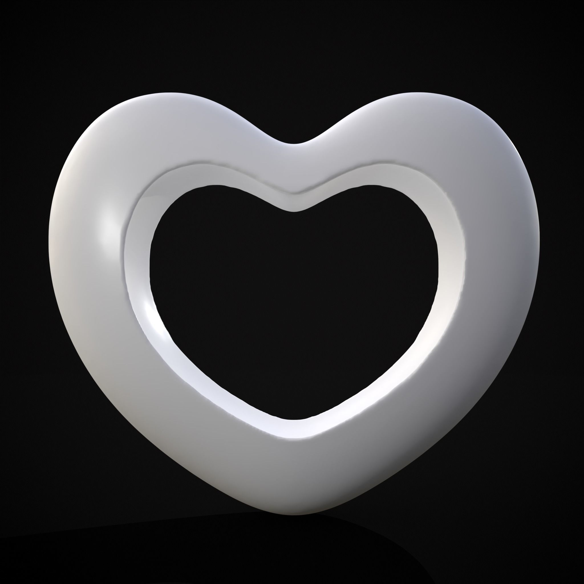 Heart With Heart Hole 3D Print 3D print model_7