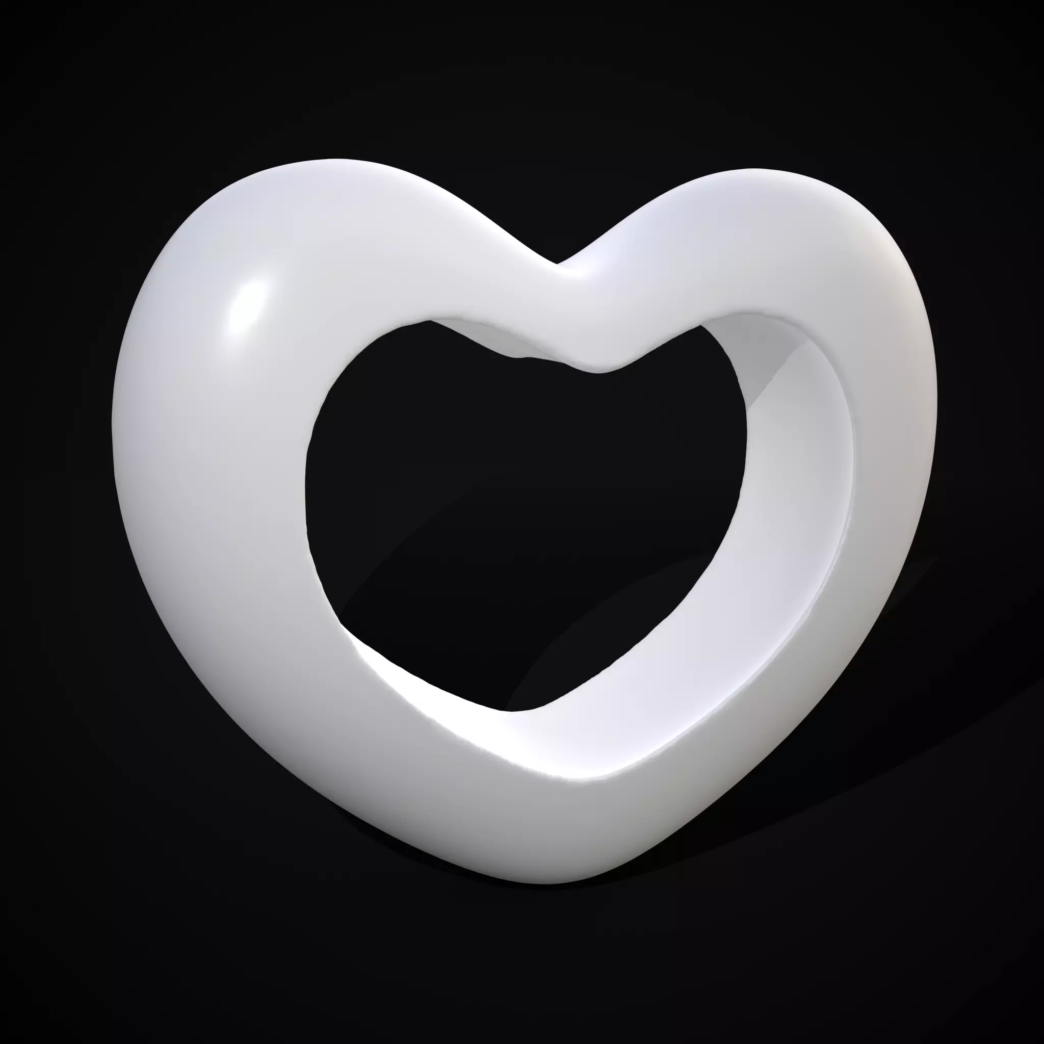 Heart With Heart Hole 3D Print 3D print model_0