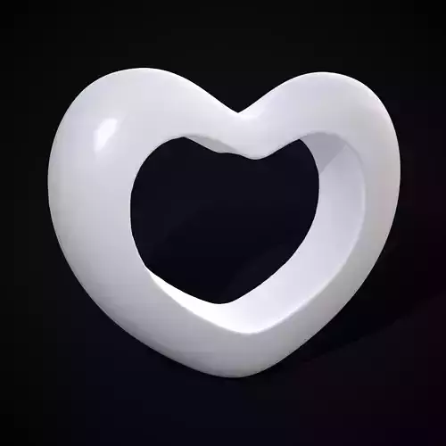 Heart With Heart Hole 3D Print