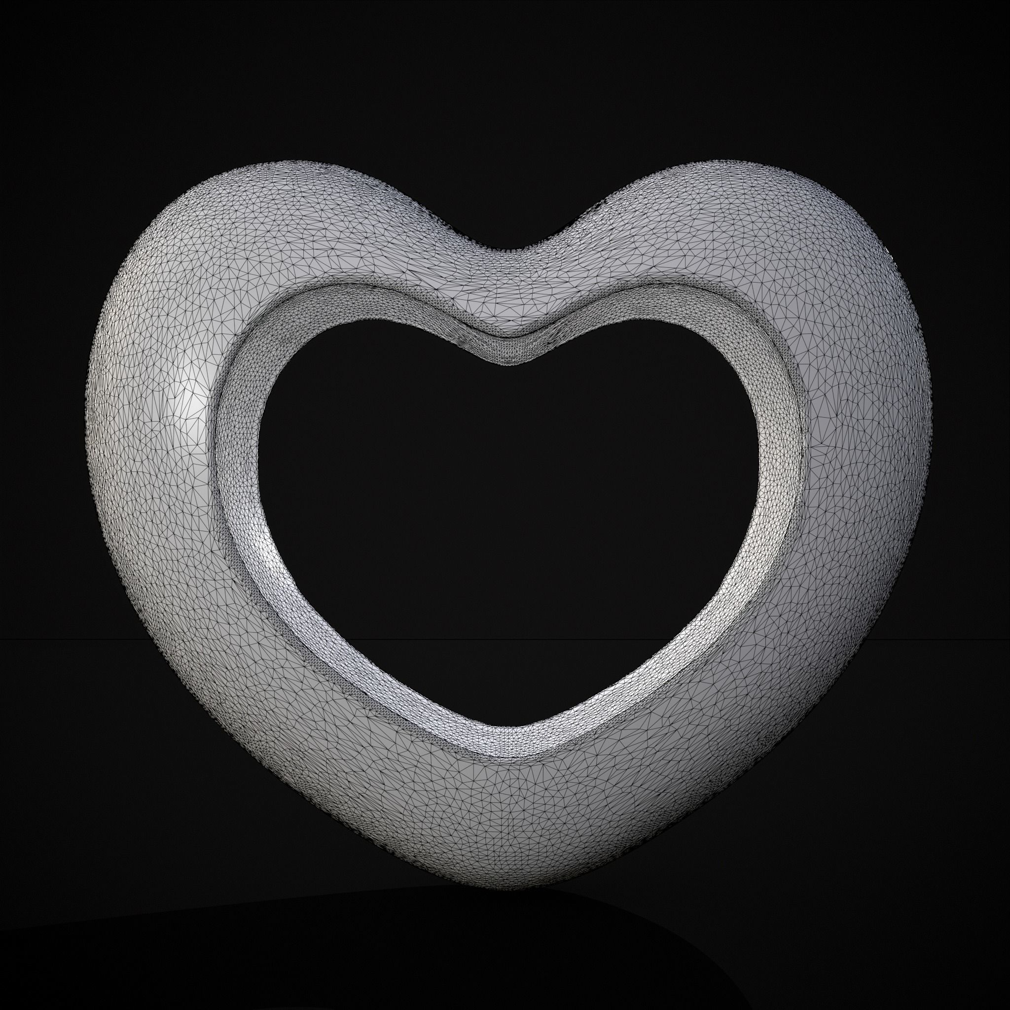 Heart With Heart Hole 3D Print 3D print model_8