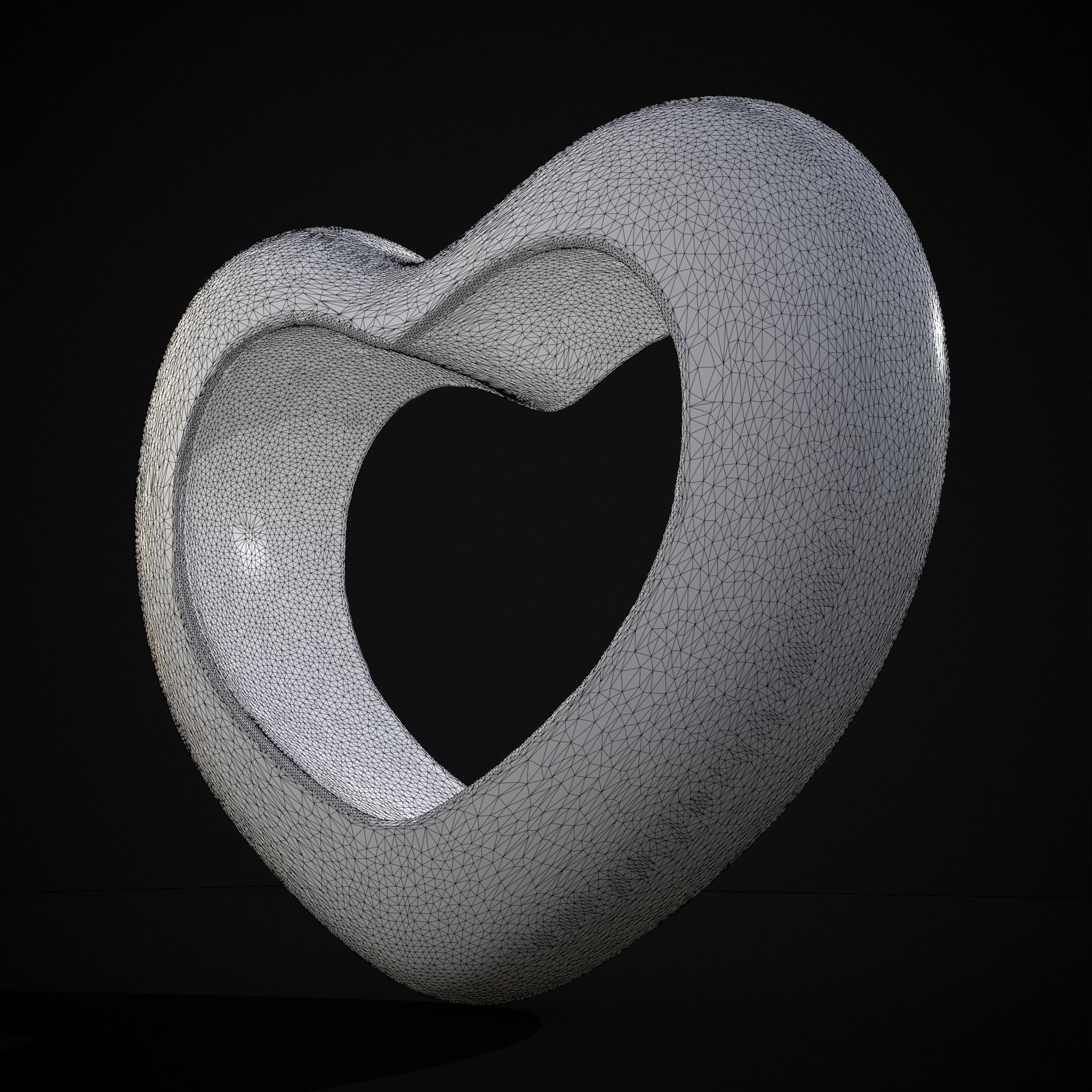 Heart With Heart Hole 3D Print 3D print model_10