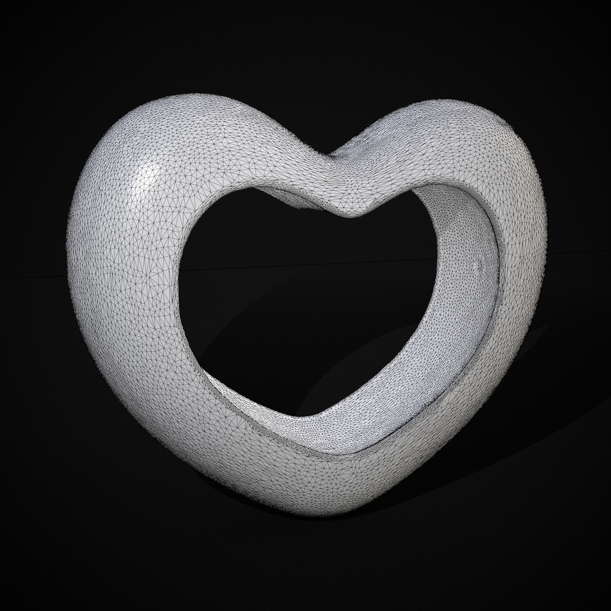 Heart With Heart Hole 3D Print 3D print model_2