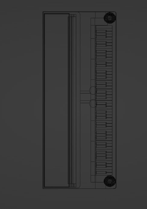 Upright Piano Low-poly 3D model_2