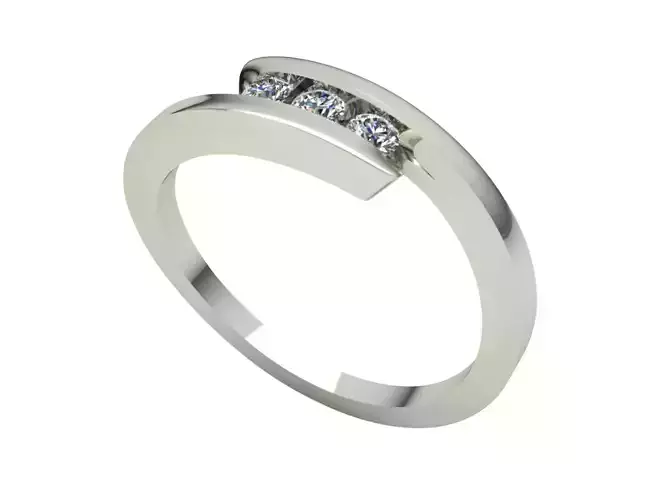 Modern Diamond Engagement Ring