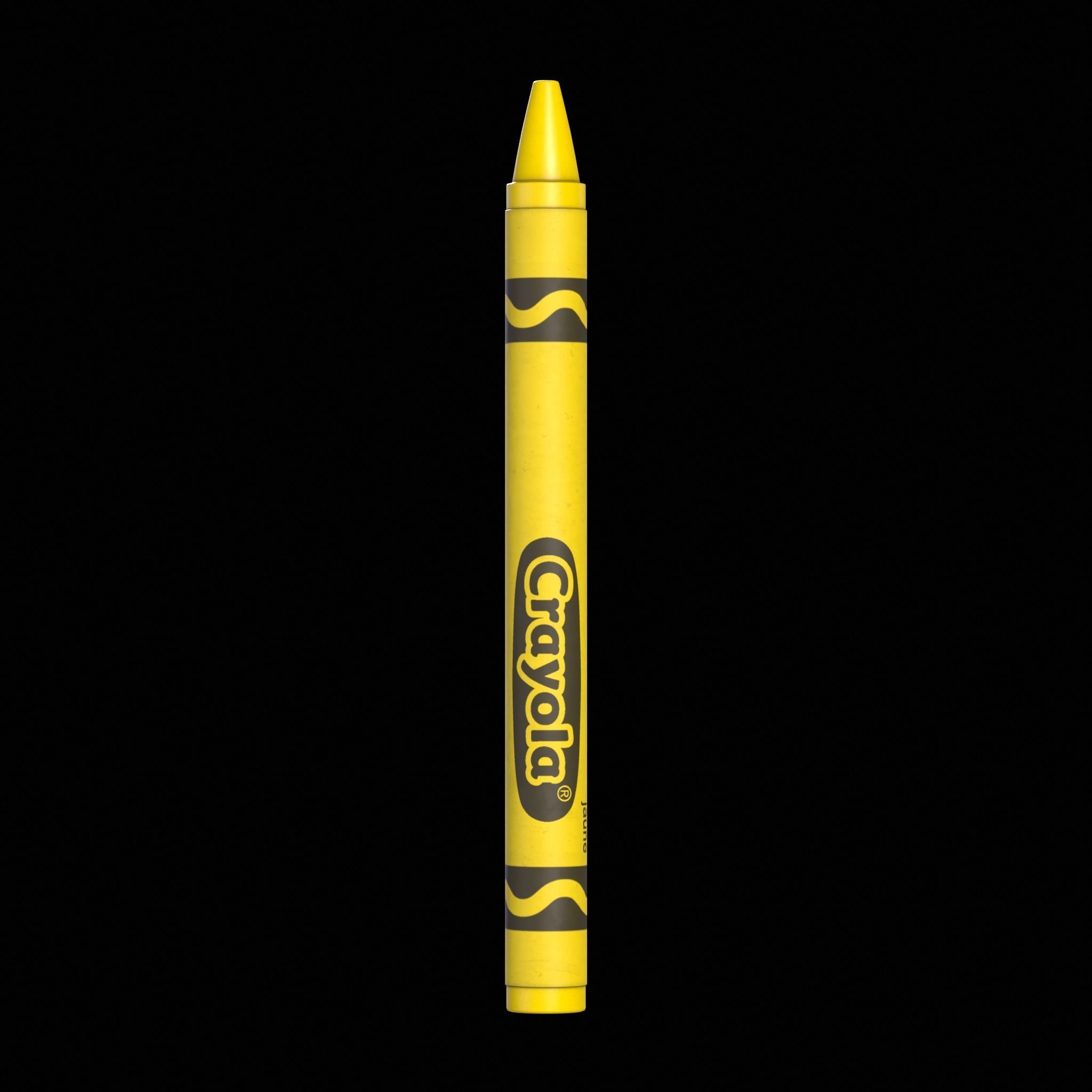 Crayons Low-poly 3D model_12