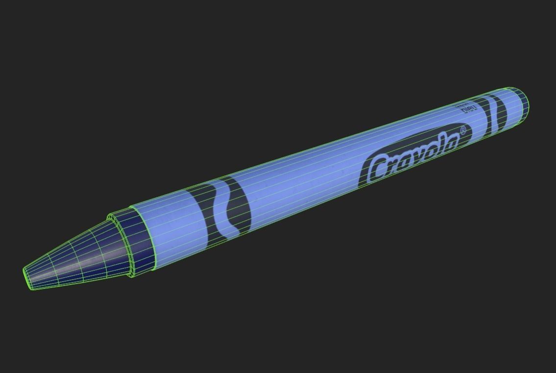 Crayons Low-poly 3D model_18