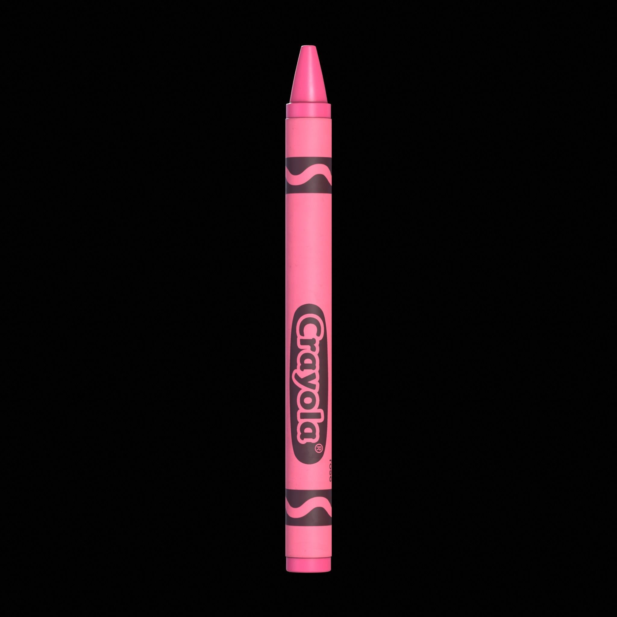 Crayons Low-poly 3D model_7