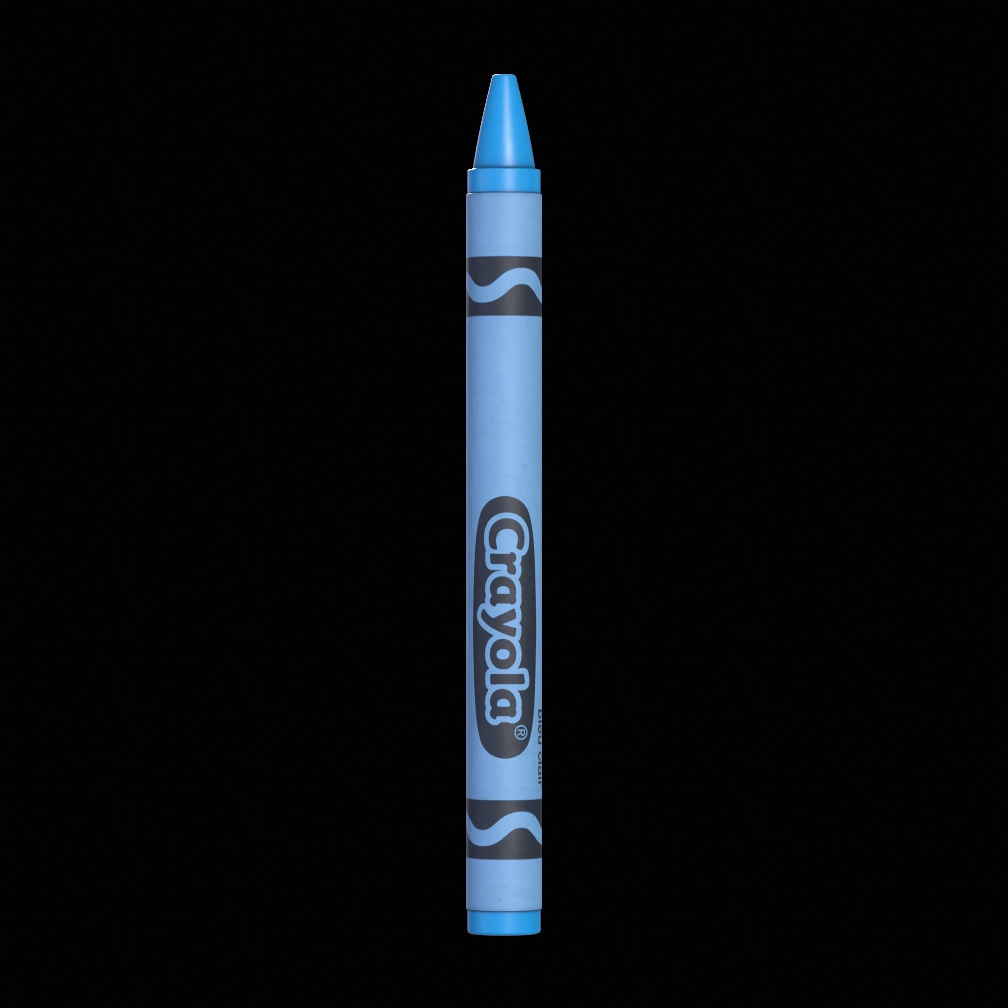 Crayons Low-poly 3D model_8