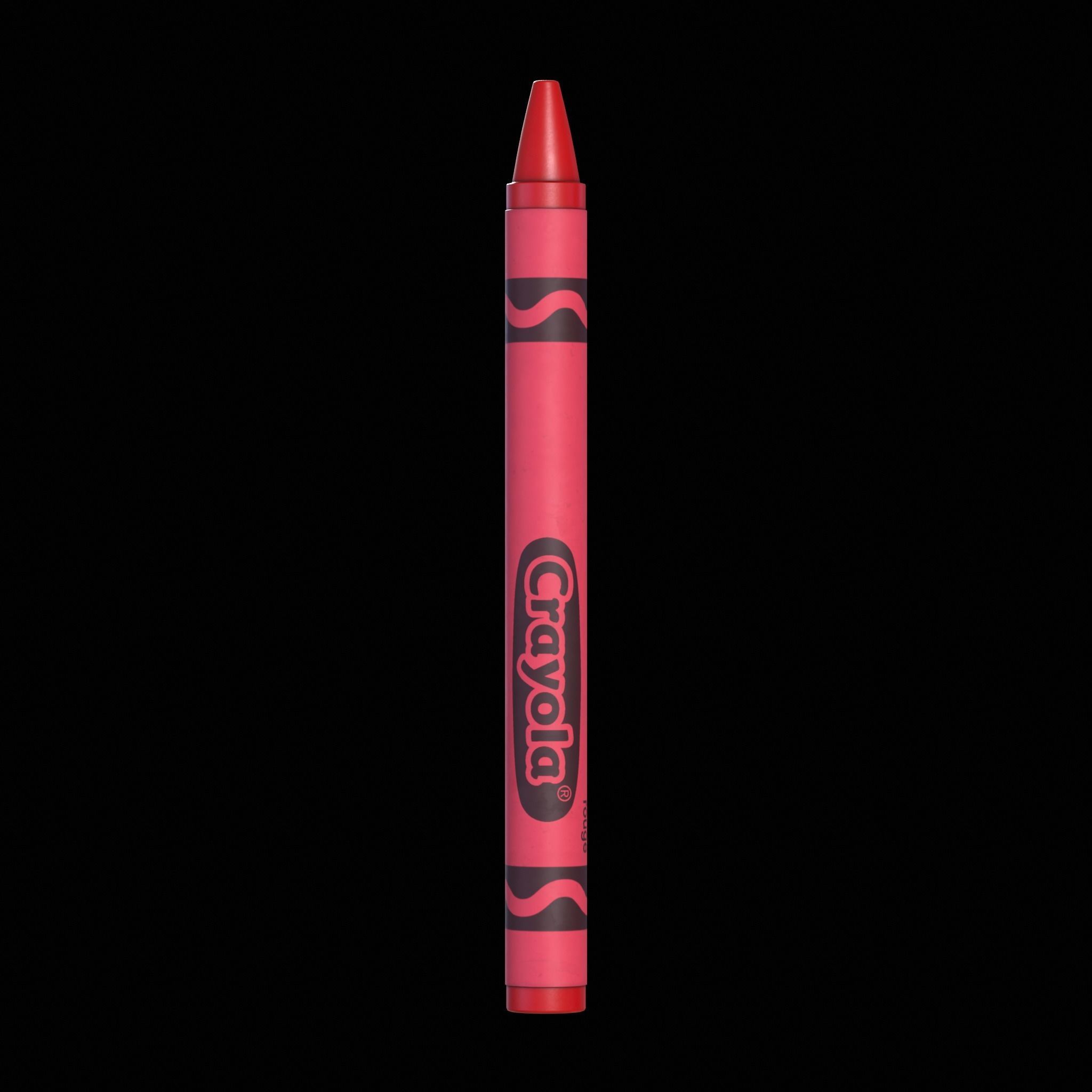 Crayons Low-poly 3D model_9
