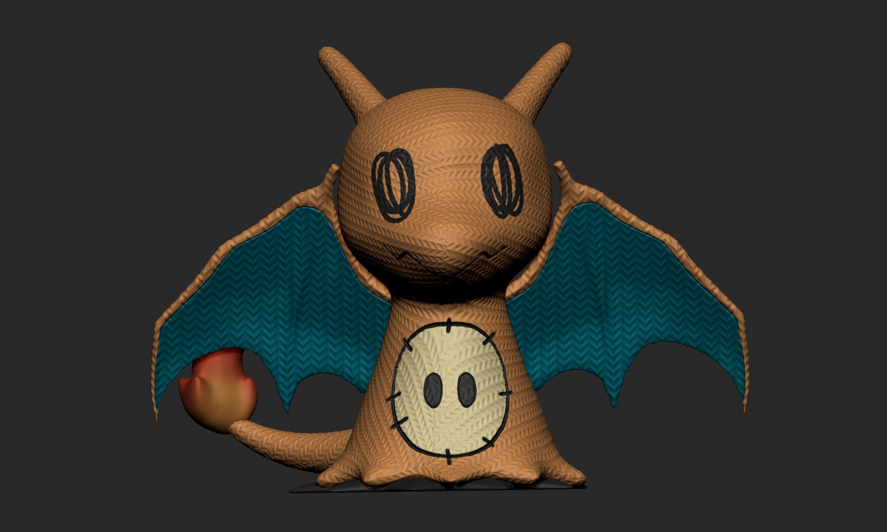Pokemon - Mimikyu Charizard 3D print model_1
