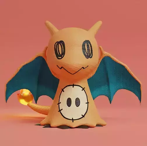 Pokemon - Mimikyu Charizard 3D print model Pokemon - Mimikyu Charizard 3D print model