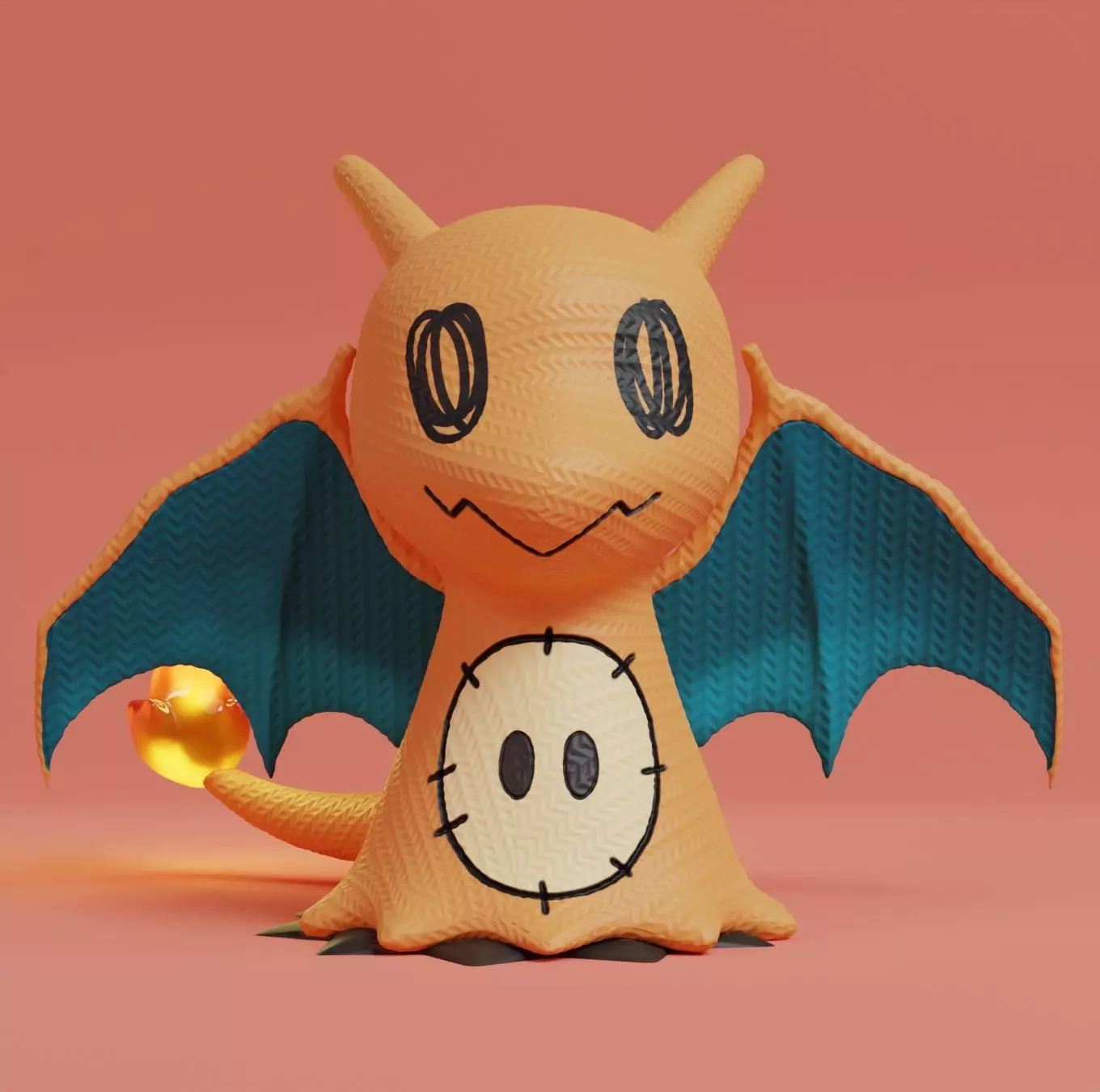 Pokemon - Mimikyu Charizard 3D print model_0