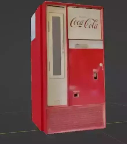coke machine low poly retro style