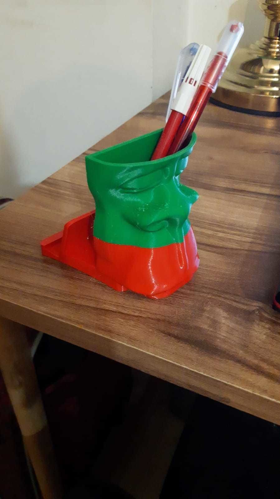 Unique Ape-Monkey Phone Holder with Pen Holder 3D print model_11