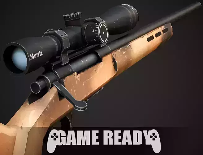 M24 Sniper Rifle - Low Poly Game Ready Low-poly 3D model