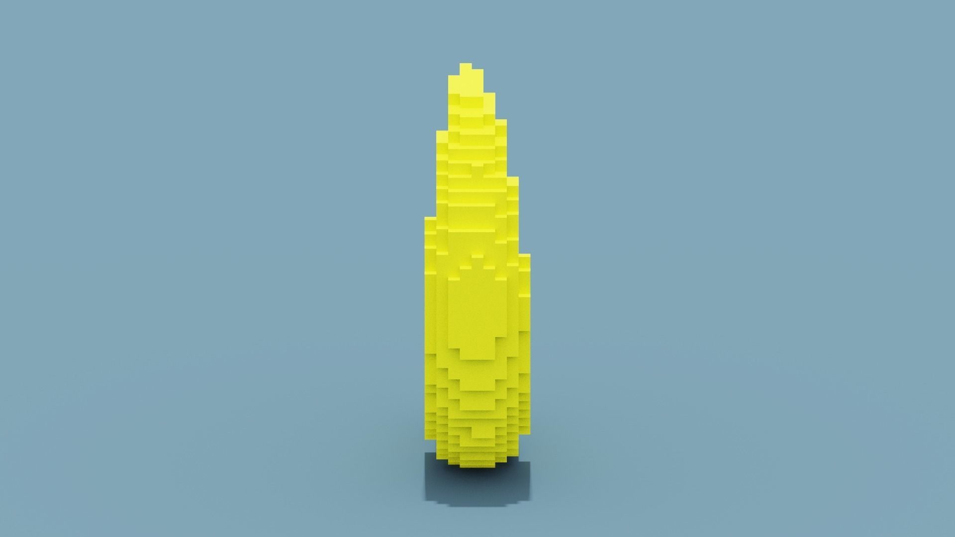 Voxel Moon Low-poly 3D model_9